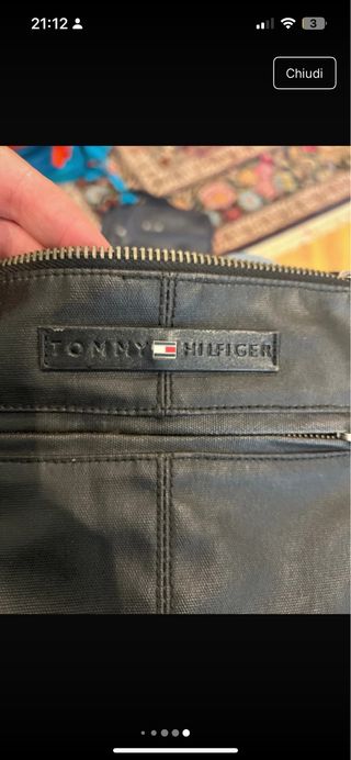 Tracolla Tommy Hilfiger nera originale