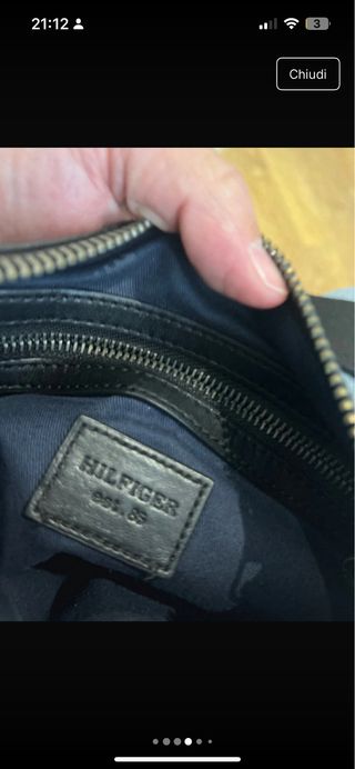 Tracolla Tommy Hilfiger nera originale