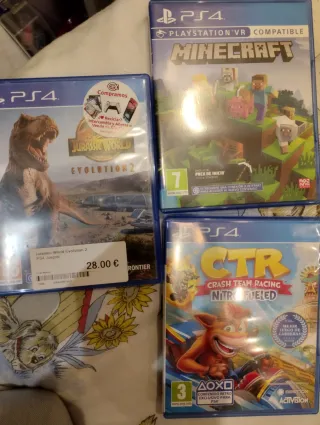 PS4: Minecraft, CTR y Jurassic World 2