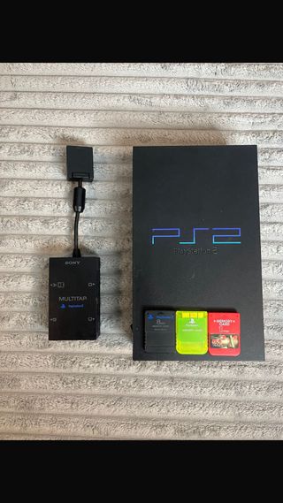 Playstation 2 Sony Negra Completa