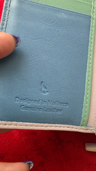 Cartera larga Abbacino azul y beige