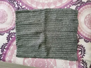 Cuello/Bufanda tejido gris