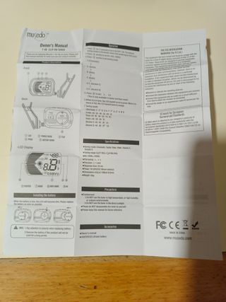 Caja e Instrucciones Afinador Instrumentos