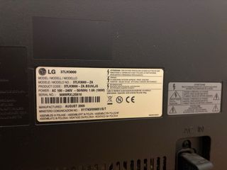 TV LG 37 Negra Sin smart tv