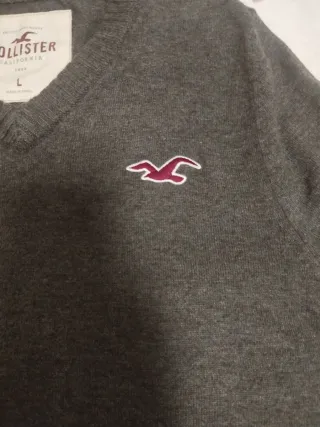Jersey Hollister Gris Talla L