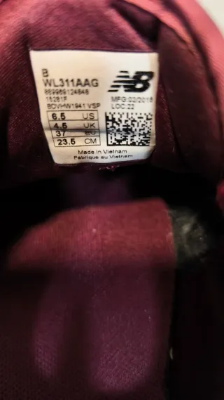 Zapatillas New Balance Granate/Blanco