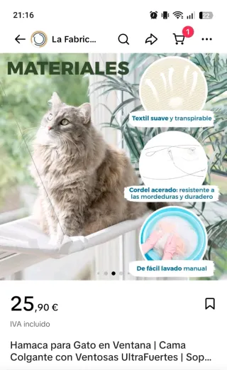 Hamaca para Gato en Ventana (pack de dos)