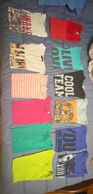 Lote 12 Camisetas Algodón Mujer Talla XS