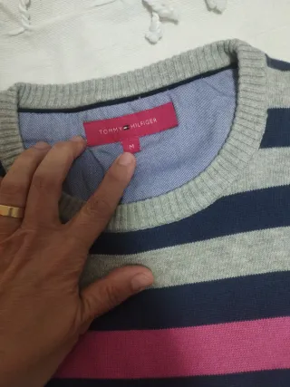 Jersey Tommy Hilfiger Rayas Azul y Rosa