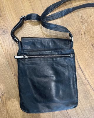 Tracolla Orciani Pelle Nera Business/Casual