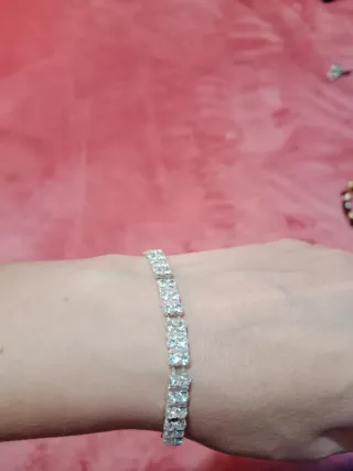 Pulsera de plata con diamantes