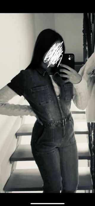 Mono vaquero denim con cremallera