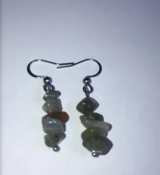 Orecchini chip pietra labradorite