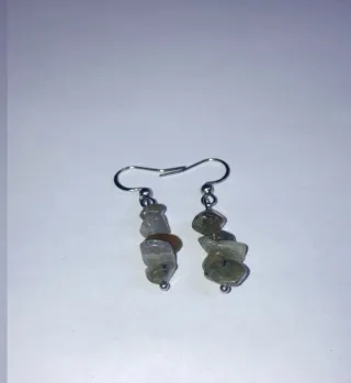 Orecchini chip pietra labradorite