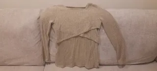 Jersey fino premamá beige