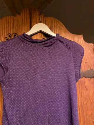 Camiseta mujer cuello japonés morada