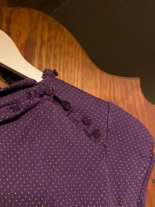 Camiseta mujer cuello japonés morada