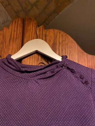 Camiseta mujer cuello japonés morada