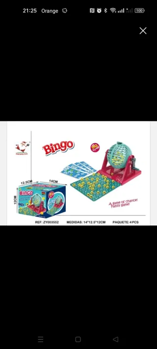 Juego de Bingo 90 Números