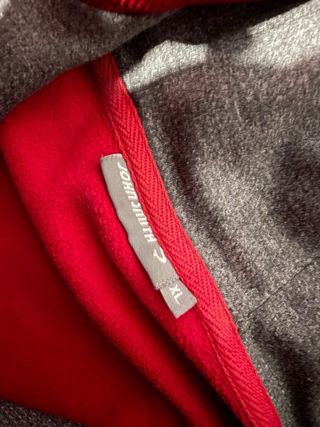 Sudadera John Smith Roja y Gris Media Cremallera