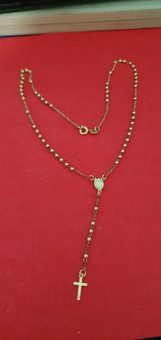 Collar Rosario Oro Laminado 18k