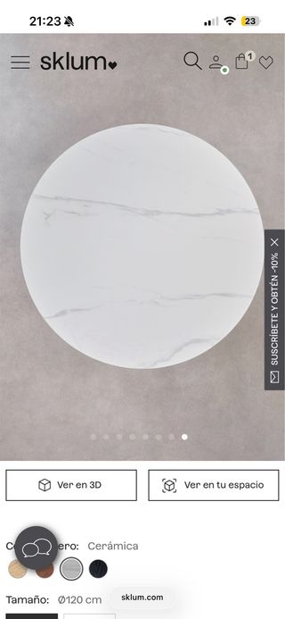 Mesa comedor redonda Sklum