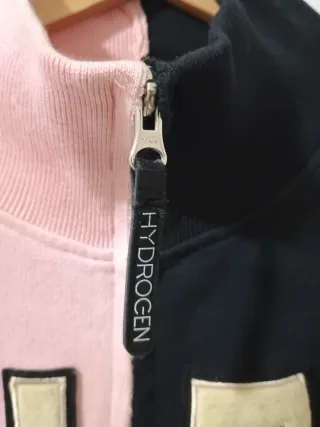 Felpa Hydrogen Fiat bicolore XL nero e rosa