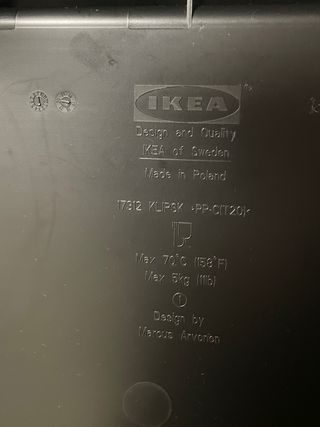 Bandeja de desayuno Ikea negra