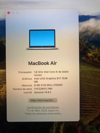 MacBook Air 13 2019 Plata