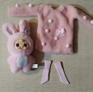 Conjunto Blythe Rosa Peluche