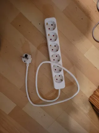 Regleta 5 enchufes con interruptor