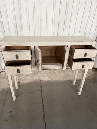 Consola estilo oriental madera envejecida NUEVA