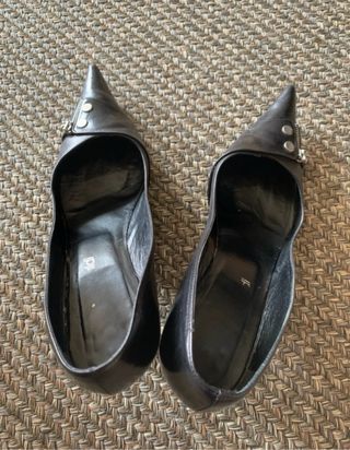 Scarpe décolleté nere con zip