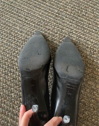 Scarpe décolleté nere con zip