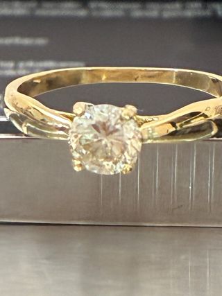 Anillo Oro 18k Diamante Natural 0.76 Ct SI1