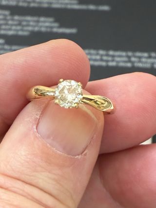 Anillo Oro 18k Diamante Natural 0.76 Ct SI1