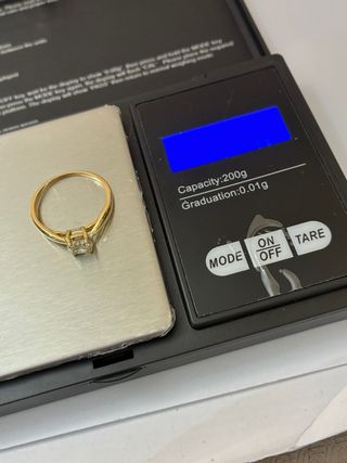 Anillo Oro 18k Diamante Natural 0.76 Ct SI1