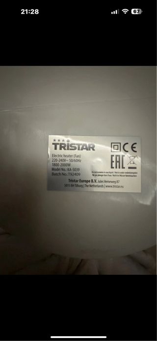 Calefactor Tristar KA-503
