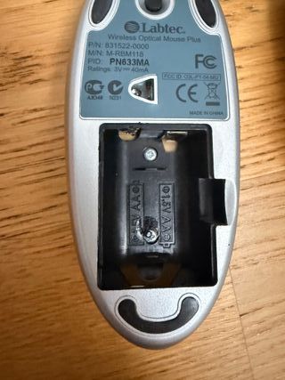 Mouse Labtec PN633MA USB Nero/Argento