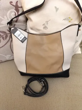 Bolso Paco Martinez Beige y Blanco