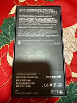 Caja Apple iPhone 12 Pro Max Plata 128GB