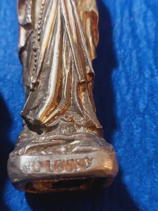 Figuras antiguas Vírgenes Lourdes y Lledo Bronce