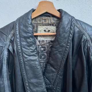 Giacca Pelle Vintage Nera