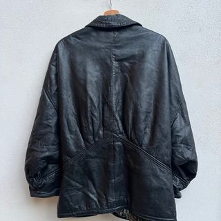 Giacca Pelle Vintage Nera