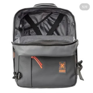 Mochila Munich gris y naranja
