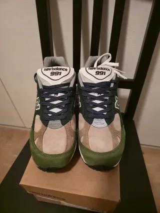 New Balance 991 NTG Beige/Blu/Verde/Viola