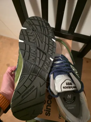 New Balance 991 NTG Beige/Blu/Verde/Viola