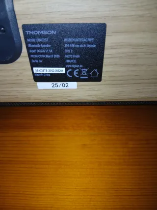 Barra de Sonido Thomson Negra y Madera