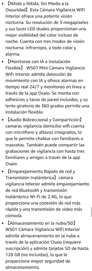 Pack 4 Cámaras Vigilancia WiFi Interior WOLFANG
