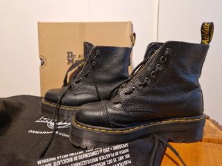 Botas Dr. Martens Talla 40 Piel Negra Cremallera